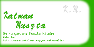 kalman muszta business card